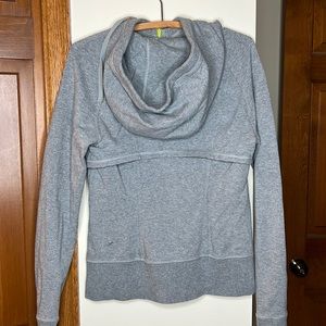Lululemon Grey with Yellow accents zip up hoodie jacket size 6